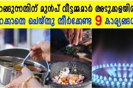 ഉറങ്ങുന്നതിന് മുൻപ് വീട്ടമ്മമാർ അടുക്കളയിൽ മറക്കാതെ ചെയ്‌തു തീർക്കേണ്ട 9 കാര്യങ്ങൾ! ഇനിയും ചെയ്യാതെ പോകരുതേ!! | Best 9 Kitchen Tips