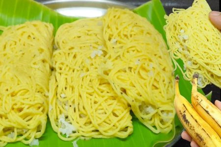 പഴം കൊണ്ട് ഇങ്ങനെ ഒരു റെസിപ്പി നിങ്ങൾ കഴിച്ചിട്ടുണ്ടോ നല്ല പഴം കൊണ്ടുള്ള ഇടിയപ്പം ആണിത്. Banana idiyappam recipe